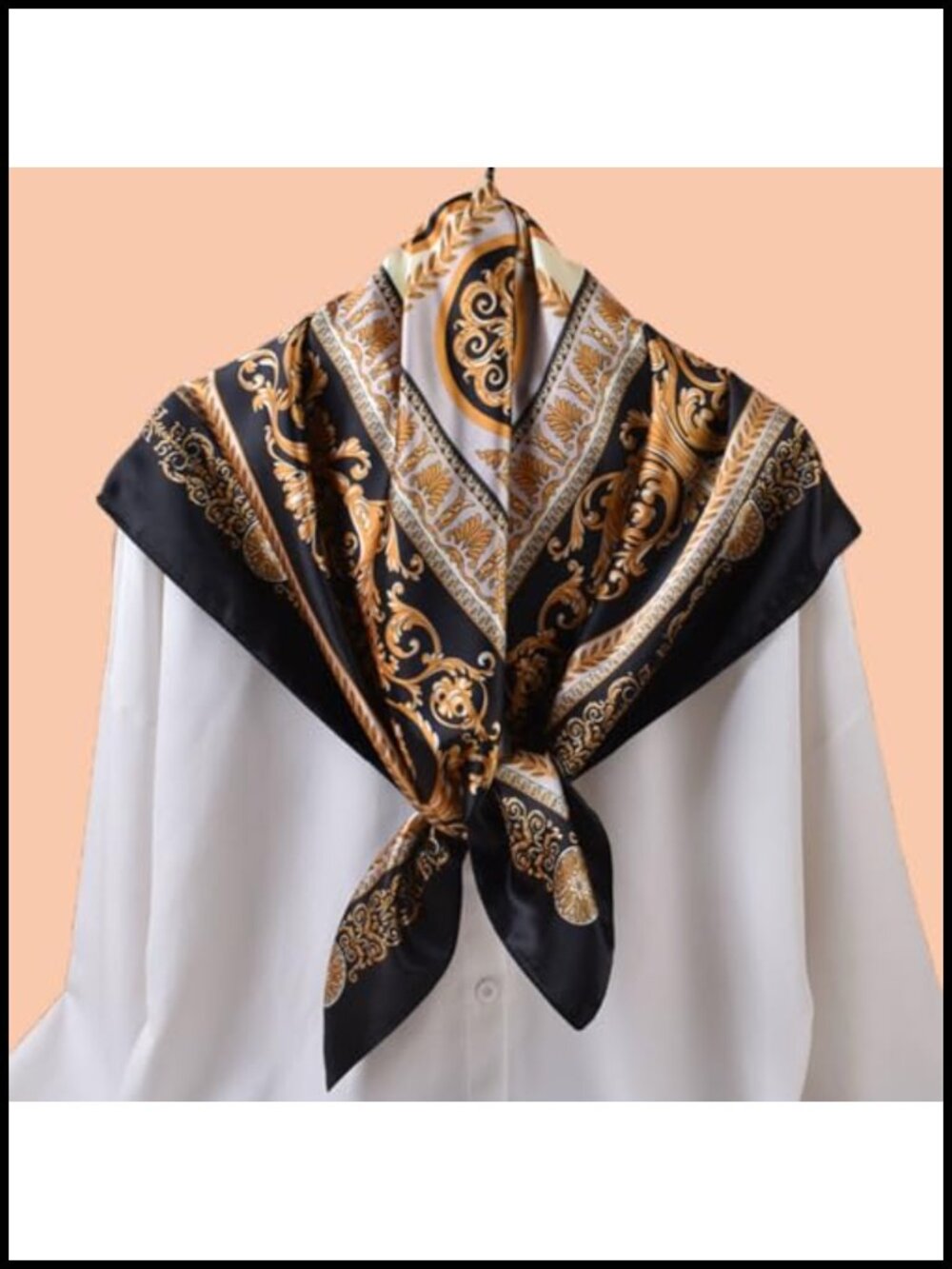 35x35 Square Scarf - Multipurpose Neck Wrap, Headband, Shawl, Belt, Bag - Picture 2 of 6